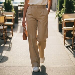 Elegant Tan Women's Trousers by Ann Taylor.  Size 16W.